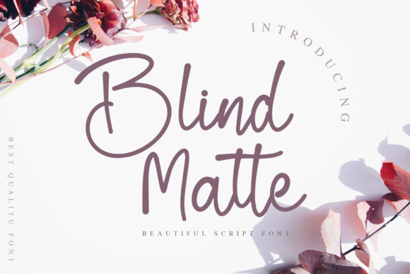 Blind Matte Script: A Designer's Guide to This Classy Script Font