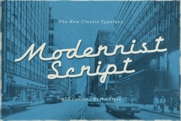 Modernist Script: Elevating Design with Retro Elegance