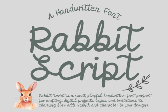 Rabbit Script: A Handwritten Font for Authentic Design